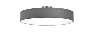 Lampa sufitowa nowoczesna szara z abażurem HOTEL 603900511 - Trio