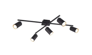 Lampa sufitowy reflektory czarne do kuchni MARLEY 612400532 - Trio
