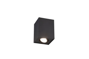 Lampa sufitowa czarna GU10 BISCUIT 613000132 - Trio