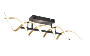 Lampa sufitowa czarno złota LED 41W CCT 3-step DIM SEQUENCE 641810208 - Trio