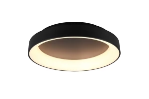 Lampa sufitowa czarna plafon na pilota LED 48W CCT+DIM GIRONA 671290132 - Trio