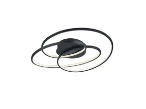 Lampa sufitowa designerska czarna 38,5W 3000K LED 3-step DIM  GALE 673916032 - Trio