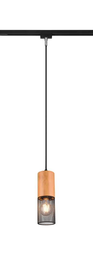 Lampa wisząca do szyn drewno+metal DUOLINE 73430132 - Trio