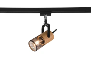 Reflektor do szyn metal + drewno E14 DUOLINE 78430132 - Trio