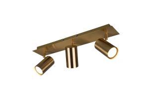 Reflektor sufitowy mosiądz mat 3xGU10 MARLEY 802400304 - Trio