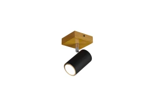 Kinkiet nowoczesny drewno metal 1xGU10 MARLEY 812400132 - Trio