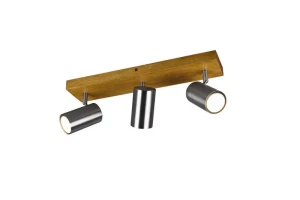 Reflektor sufitowy drewno metal 3xGU10 MARLEY 812400307 - Trio