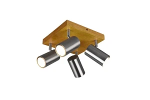 Reflektor sufitowy drewno metal 4xGU10 MARLEY 812400407 - Trio
