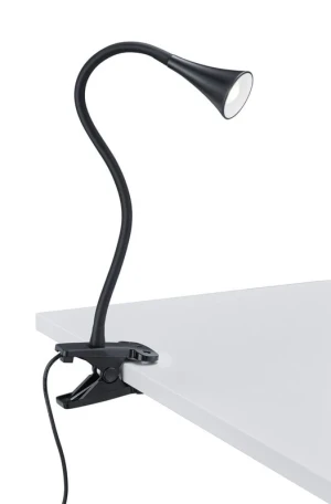 Lampa stołowa na klips biurkowa czarna VIPER R22398102 - RL