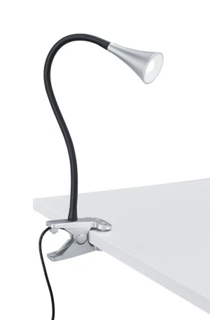 Lampa stołowa na klips biurkowa czarny+srebrny VIPER R22398187 - RL