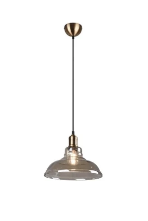 Lampa wisząca stylowa z szklanym kloszem - złota E27 ALDO R30731004 - RL