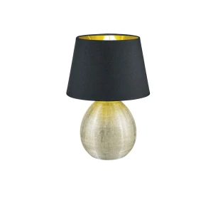 Lampa stołowa z czarno złotym abażurkiem LUXOR R50631079 - RL