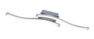 Lampa sufitowa LED do sypialni nikiel ROUTE R62472107 - RL