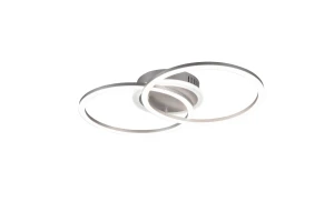 Lampa sufitowa do salonu srebrna 2 ringi LED 3000K 25W  z funkcją 3-STEP DIM VENIDA R62783187 - RL