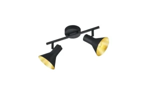 Reflektor sufitowy w kolorze czerni i złota NINA R80162002 - RL