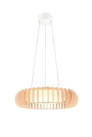 Lampa wisząca na pilota imitacja drewna CCT+DIM LED 40W MONTE R32171930 - RL