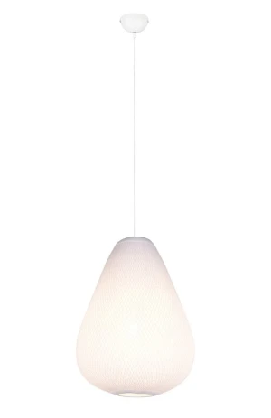 Lampa wisząca nowoczesna biała tkanina  JANINE R36241001 - RL
