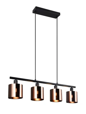 Lampa wisząca brązowa nad stół 4-płomienna JASON R36304064 - RL