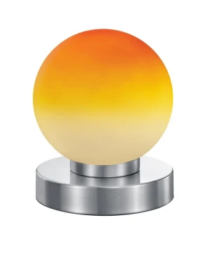 Lampa stołowa nocna nikiel + pomarańczowa kulka E14 PRINZ II R54011018 - RL