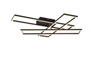 Lampa sufitowa czarna LED 36W na pilota CCT+DIM ruchome prostokąty CORSO R64423132 - RL