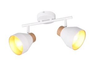 Reflektor 2 metalowe klosze białe VALENTIN R81922031 - RL