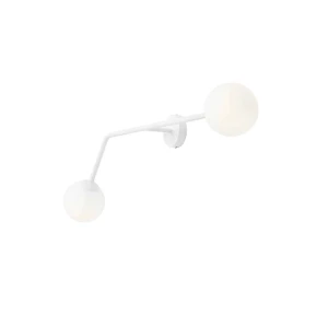 Aldex Kinkiet metalowy biały poziomy 2-punktowy 1064D z serii PURE WHITE