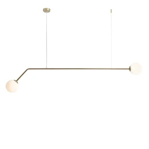 Aldex Lampa wisząca metalowa złoto-biała 2-punktowa 1064H30 z serii PURE GOLD