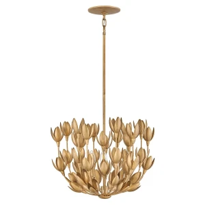 Lampa wisząca metalowa złota 3-punktowa QN-FLORA3-GD z serii Flora