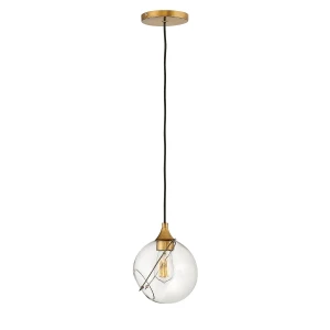 Lampa wisząca mosiężna szklana 20cm QN-SKYE-1P-S z serii Skye