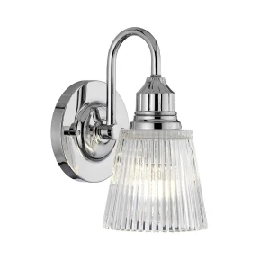 Kinkiet designerski Addison 1 Light polerowany chrom QN-ADDISON1-BATH - Quintiesse