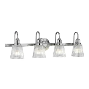 Kinkiet designerski Addison 4 Light polerowany chrom QN-ADDISON4-BATH - Quintiesse