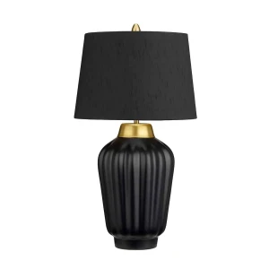 Lampa stołowa Bexley czarna/ szczotkowany mosiądz QN-BEXLEY-TL-BKBB - Quintiesse