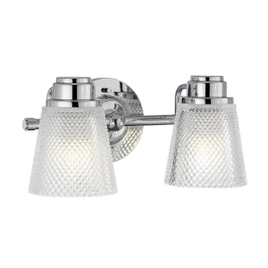 Kinkiet nowoczesny Hudson polerowany chrom QN-HUDSON2-BATH - Quintiesse