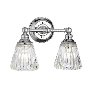 Kinkiet designerski Keynes polerowany chrom QN-KEYNES2-BATH - Quintiesse