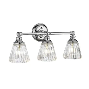 Kinkiet designerski Keynes polerowany chrom QN-KEYNES3-BATH - Quintiesse