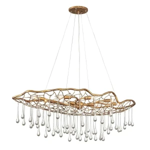 Lampa stylowa wisząca Laguna oksydowane złoto QN-LAGUNA-8P - Quintiesse
