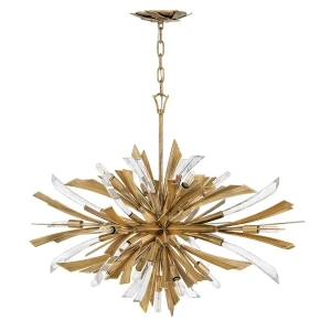 Lampa stylowa wisząca Vida oksydowane złoto QN-VIDA-13P-W - Quintiesse