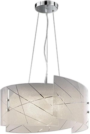 Ekskluzywna lampa wisząca z wzorem w paski szklana do salonu SANDRINA 301200300 - Trio
