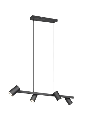 Lampa wisząca czarna 4xGU10 nowoczesna MARLEY 302400432 - Trio