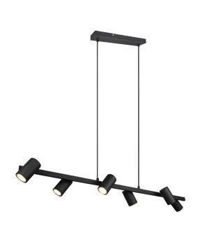 Lampa wisząca czarna 6xGU10 nowoczesna MARLEY 302400632 - Trio