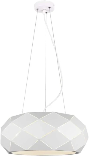 Lampa wisząca 50 cm 3xE27 nowoczesna biała ZANDOR 303500331 - Trio
