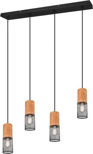 Lampa wisząca drewno + metal  TOSH 304300432 - Trio