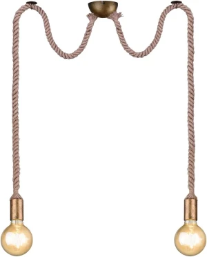 Lampa loft pająk vintage lina wisząca ROPE 310100204 - Trio
