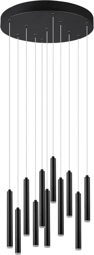 Lampa wisząca nowoczesna czarne sople LED 3-step DIM 11x2,8W 3000K  TUBULAR 321691132 - Trio