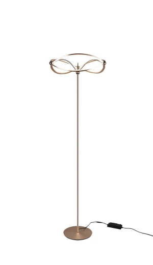 Lampa podłogowa designerska mosiądz matowy LED 31W 3000K ściemniacz DIM CHARIVARI 421210108 - Trio