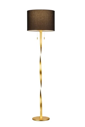 Lampa podłogowa do salonu z złotą podstawą NANDOR 475310379 - Trio