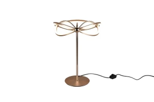 Lampa stołowa designerska mosiądz LED 26W 3000K ściemniacz CHARIVARI 521210108 - Trio