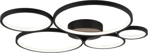 Lampa sufitowa designerska czarne okręgi LED 49W 3000K RONDO 622610532 - Trio