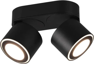 Reflektor sufitowy ruchomy LED 2x5W czarny 3000K TAURUS 652910232 - Trio