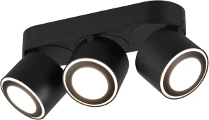 Reflektor sufitowy ruchomy LED 3x5W czarny 3000K TAURUS 652910332 - Trio